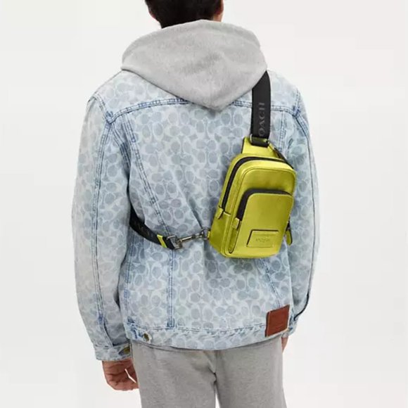 🥰 Coach track pack 14 Metallic Citrine - Picture 2 of 6